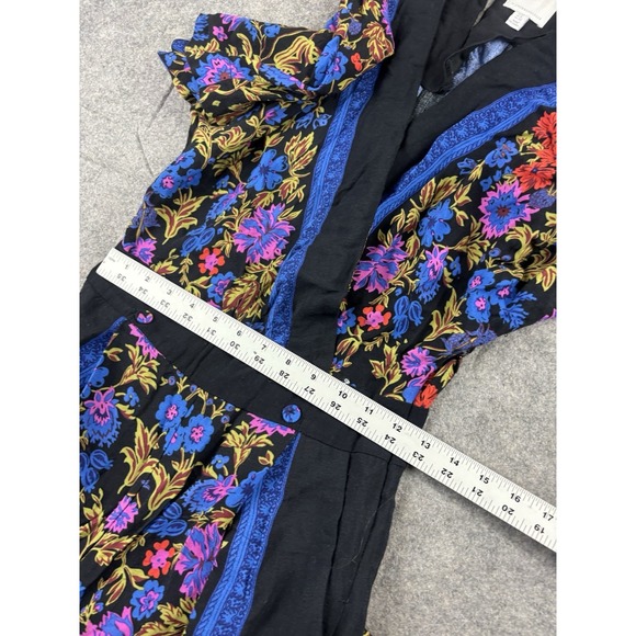 ANTHROPOLOGIE ETT:TWA Jumpsuit Women's 0 Floral Flower Print Artsy Hippie Boho - Picture 6 of 11